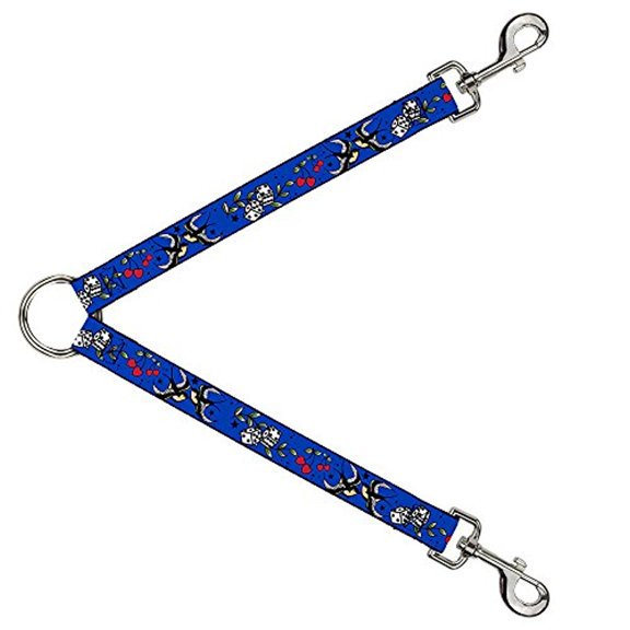 Buckle-Down Leash Splitter - Lucky C U Blue - 1" Wide - 30" Length