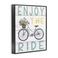 thumbnail image 2 of Stupell Industries French Country Enjoy the Ride Phrase Flower Basket Bicycle Black Framed Giclee Art, 16 x 20, by Elizabeth Tyndall, 2 of 7