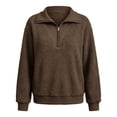 thumbnail image 5 of Wome's Half Zip Sweatshirt - Casual Fleece Patchwork Long Sleeve Pullover Tops - Fall Comfy Versatile Sweatshirt, 5 of 8