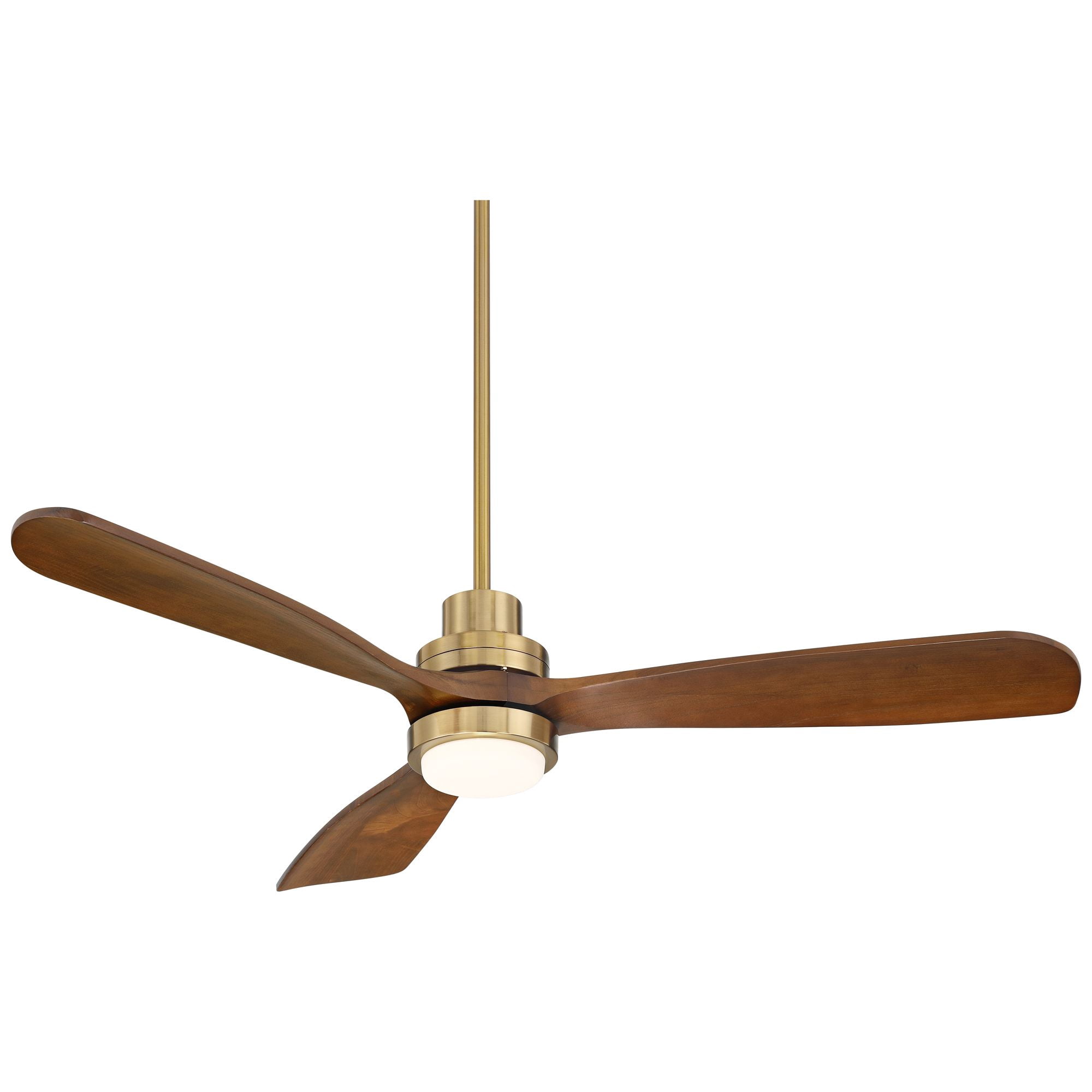 Casa Vieja 52" Delta Modern Indoor Ceiling Fan 3 Blade CCT LED Light Remote Control Soft Brass Finish Bedroom Living Room DC Motor