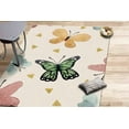thumbnail image 4 of Butterflies Rugs, Trendy Rug, Modern Rug, Kids Rugs, Easy To Clean Rug, Gift For Her, Children Rug, Gift For Him, Entryway Rug, Nursery Rug, 3.3'x9.2' - 100x280 cm, 4 of 5