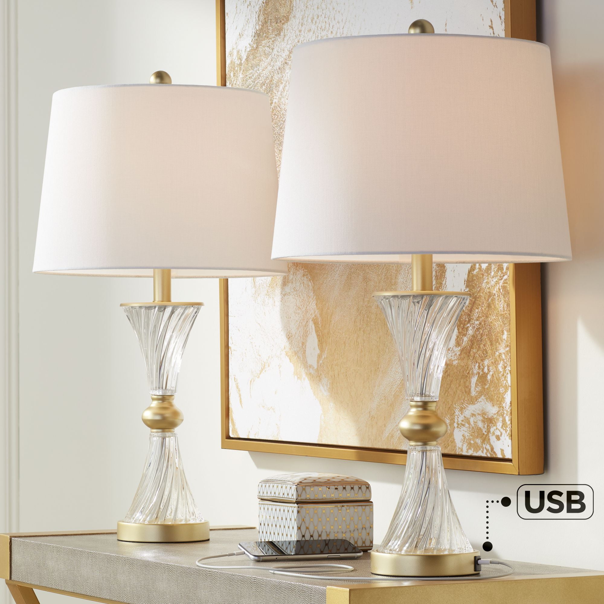 regency hill traditional glam table lamps 26.25