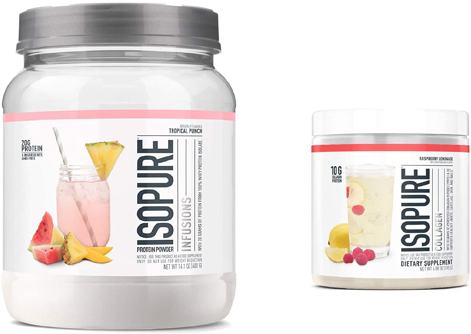 SUZH Isopure Protein Powder, Gluten Free, Whey Protein Isolate, Post Workout Recovery Drink Mix