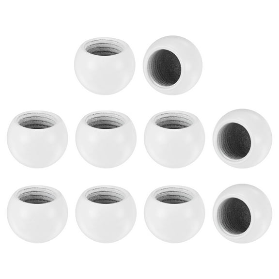 Uxcell 10 Pack Lamp Finials Caps M10x15mm Spherical Decoration Knob White