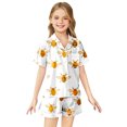 thumbnail image 2 of Ensemble de Pyjama Imitation Soie Imprimé pour Filles, 2 of 4