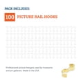thumbnail image 4 of Picture Hang Solutions Polychromatic Brass Hook for Picture Rail Molding 25-lb Capacity 100 Pieces per Pack, 4 of 4