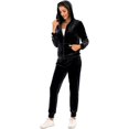 thumbnail image 1 of Conjunto de chándal de terciopelo para mujer, sudadera con capucha y cremallera completa, pantalones de chándal largos, ropa deportiva con bolsillos S-XXLL, 1 of 5