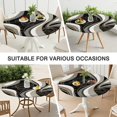 thumbnail image 7 of Black White Marble Gold Line Pattern Round Fitted Tablecloth with Elastic Edge,Dining Table Cover Waterproof,Outdoor Round Tablecloth for Camping,Dining,Indoor and Outdoor, 7 of 7