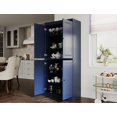thumbnail image 7 of 100% Solid Wood Kitchen Pantry Storage Cabinet with Raised Panel Doors and Adjustable Shelves, Navy Blue, 7 of 7