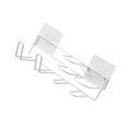thumbnail image 2 of Wall Shelf Bathroom Wall Mounted Organizer Rack Toiletry Sundry Storage Iron Shelf  White  Type 1, 2 of 9