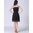 thumbnail image 5 of V Neck Fringe Sequin Speakeasy 1920 Vintage Prohibition Club Dress Black, 5 of 5