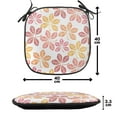thumbnail image 4 of Autumn Chair Seating Cushion Set of 12, Warm Colored Fall Leaves Botanical Art Design Floral Nature Repetition, Seat Pads for Office with Anti-slip Backing, 16"x16", Orange and Vermilion, by Ambesonne, 4 of 7