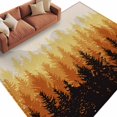 thumbnail image 2 of Forest Fall, Area Rug 6x9 FT, Non Slip Living Room Throw Carpet, Vintage Mountain Wood-land Foggy Tree Orange Washable Soft Large Floor Carpet Non-Shedding Rug for Bedroom Dining Room Play Room, 2 of 9