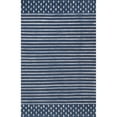 thumbnail image 5 of Rugs USA Mandia Striped Wool Area Rug, 7' 6" x 9' 6", Marlowe Navy, 5 of 6