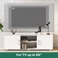 thumbnail image 6 of SUPERJARE White TV Stand for 55" TV, Modern Entertainment Center, TV Console Media Cabinet with Storage and Cable Holes for Living Room Bedroom, 6 of 9