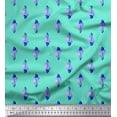 thumbnail image 1 of Soimoi Green Poly Georgette Fabric Shells Ocean Print Fabric by the Yard 42 Inch Wide, 1 of 3