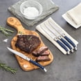 thumbnail image 3 of French Home Laguiole 4-Piece Steak Knife Set – Sophisticated Stainless Steel Dinner Knives with Navy Blue Handles & Iconic Bee Emblem – Serrated Knives for Smooth Cutting (9.25"), 3 of 4