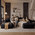 thumbnail image 5 of Pionex 108" Sectional Couch with Ottoman, Cloud Modular Boneless Couch, Deep Seat U-Shaped Sofa, Upholstered 3-Seater Sofas for Living Room, No Assembly Required, 5 of 11