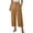 Khaki women wide leg capri pants a1, variant on Cagogo Women Wide Leg Capri Pants High Waisted Flowy Solid Casual Summer Loose Cropped Palazzo Trousers for Beach Vacation Work Lounge with Pockets Fashion Clothes, Purple S