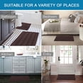 thumbnail image 6 of Bathroom Rugs Bath Rug Set 2 Piece Bathroom Contour Rug Toilet Mat Sets Non Slip Contour Bath Rug Set Ultra Thick Water Absorbent Striped Bath Mats Washable(20" x 32" Plus 20" x 20" U, Chocolate), 6 of 6
