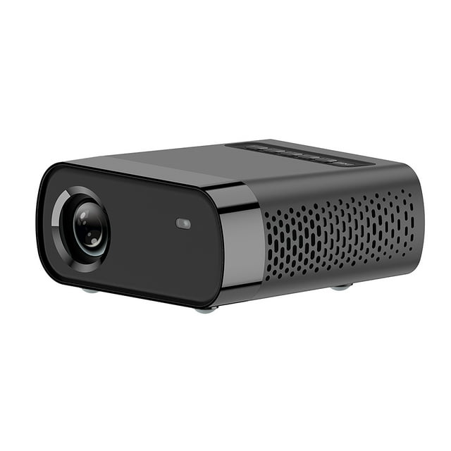 Foqucy Projecteur Version Multimédia 1080P HD Projection Claire 1800 Lumens LED Durée de Vie 30000 H Mini Lecteur Multimédia Domestique Projecteur Vidéo Cinéma Maison