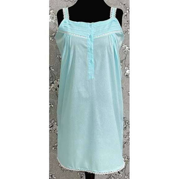 SoieRose SR1109 Women's Cotton Victorian Nightgown – Celete, Sleek Fit with Lacey Straps