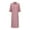 Pink, variant on Kaemgyyd Womens Button down Shirt Dresses Casual Stripe Printing 3/4 Sleeve Dress Tunics Blouse Loose Beach Maxi Dress