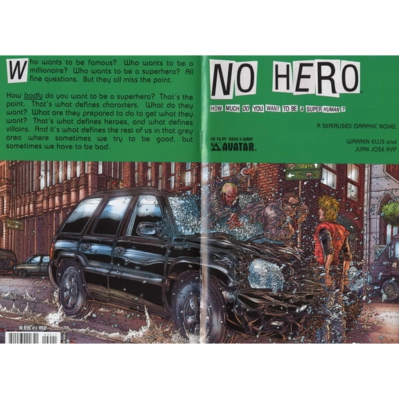No Hero #4A VF ; Avatar Comic Book