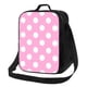 thumbnail image 1 of Disketp Pink And White Polka Dot Bolsa Térmica Estampada para Almuerzo, Lonchera para Hombres y Mujeres Adultos, 1 of 7
