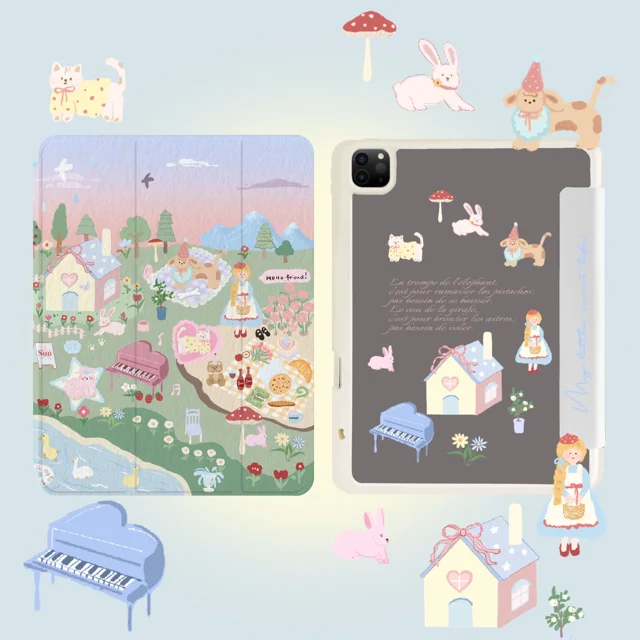Cute Cartoon Protective Cases for IPad 10th 10.2/9.7/10.5/11 Inch Pro 12.9 Inch 2021 Mini 6 Air 5/4 Case with Slot Holder Gift Festivals