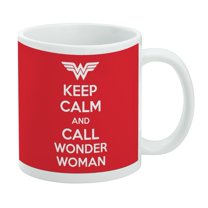 Wonder Woman Keep Calm and Call White Mug