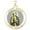 Yellow, variant on Saint Peter Religious Medal Color - 2/3 Inch Size of Dime, Sterling Silver