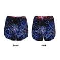 thumbnail image 5 of Lsque Glasses And Fireworks Printed Women's Running Shorts with Liner Pockets,Elastic Quick Dry Workout Athletic Gym Yoga Shorts,Womens High Waist Shorts-Large, 5 of 9