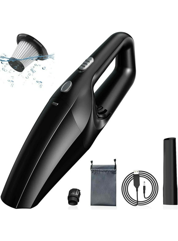 FAMKIT Handheld Vacuum Wireless Portable 9000Pa - Cordless Lightweight Low-Noise Fast Charging USB Vacuum Cleaner 800mL Capacity with LED Light Washable HEPA Filter Easy Cleaning for Home/Office/Car