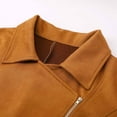 thumbnail image 7 of Women's Fall Suede Moto Jacket Fashion Long Sleeve Zipper Short Casual Coats With Pockets Woman Clothes New Clothes Fashion for Women Casual Vest for Women Women Jacket Fall Womens plus Casual Jacket, 7 of 7