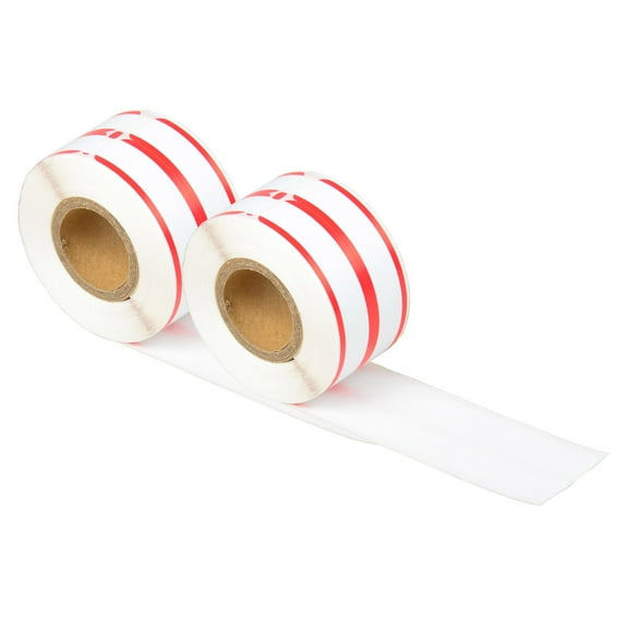GREENCYCLE 2 Roll (260 Labels/Roll) Medium White w/Red Stripe 2-up File Folder Labels Compatible for Dymo 30276 9/16" x 3-7/16"(14mm x 87mm) LabelWriter Printer,BPA Free
