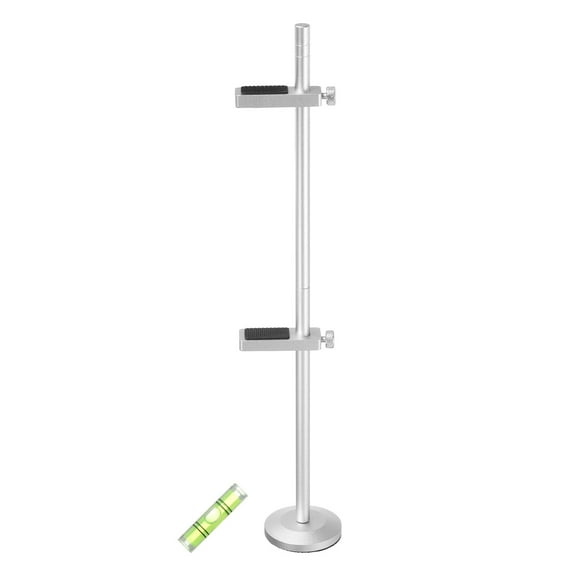 Graphics Card GPU Support Bracket, GPU Stand Double Rod Magnetic Base 10-170mm Adjustable Brace Aluminum Silver