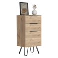 thumbnail image 5 of DUOSONG Light Dresser 35"H, 17"W, Superior Top,Three Drawers, Hairpin Legs, Light Oak Beige Particle Board Furniture Bedroom Furniture Dressers, Chests & Wardrobes, 5 of 7