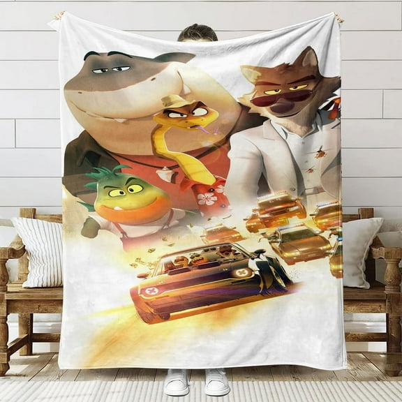 The Bad Guys Throw Blanket Gifts for Fans Lover Girls Boys Women Present Hoodie Him Bed 60"x80"