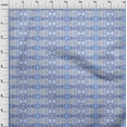 thumbnail image 4 of oneOone Silk Tabby Blue Fabric Abstract Line Craft Projects Decor Fabric Printed By The Yard 42 Inch Wide, 4 of 4