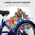thumbnail image 6 of FICISOG 7 Speed Adult Tricycle for Men, 20/24/26 Inch Adult Trike with Basket, 3 Wheel Bikes for Adults Seniors, Cruise Trike for Shopping Picnic, 6 of 9