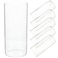 thumbnail image 1 of 6pcs Cylinder Hydroponic Flower Vase Transparent Flower Vase Glass Floating Candle Holders, 1 of 4
