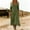 Green, variant on Wovilon Women's V-Neck Long Sleeve Loose Fit Maxi Dress, Relaxed Solid Color Midi Tunic with Flowy Drape for Spring Fall Casual Vacation Outings and Daily Wear