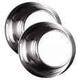 thumbnail image 5 of OUNONA Set of 2 Round Stainless Steel Salad Bowls with Clear Lids, Ideal for Parties and Everyday Use, 5 of 8