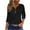 01 Black, variant on bnaln Summer Tops for Women Trendy Tshirts Sexy V Neck Hollow Out Blouse Vacation Boho 3/4 Sleeve Shirts Eyelet Tunic Tops Casual T Shirts Loose Comfy Pullover Y2K Going Out Tops