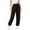 Black, variant on Women's Tapered Jogger Sweatpants Loose Fit Elastic Ankles Casual Athletic Bottoms Solid Color Lightweight Relaxed Daily Wear Trousers