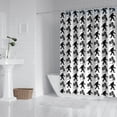 thumbnail image 2 of White Bigfoot and Tree Pattern Shower Curtain 72"x84" ,Bathroom Decorative Shower Curtains Set with 12 Hooks,Modern Waterproof Washable Shower Curtain, 2 of 6