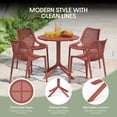 thumbnail image 3 of WestinTrends Playa 31.5" Round Plastic Outdoor Patio Dining Table for 4, Red, 3 of 13