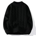 thumbnail image 2 of JTieacloth Winter Warm Sweaters Men Crew Neck Loose Thick Pullover Sweater Sweater Casual Base(Black), 2 of 4