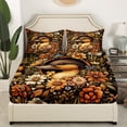 thumbnail image 3 of Ensemble de Draps Ornithorynque Marron Fleurs Boho Animaux Sauvages Ensemble de Literie Complet pour Enfants Garçons Filles, Animaux Mignons Australiens Draps Rustiques Rétro Ornithorynque Ensemble de Draps 4 Pcs, 3 of 6